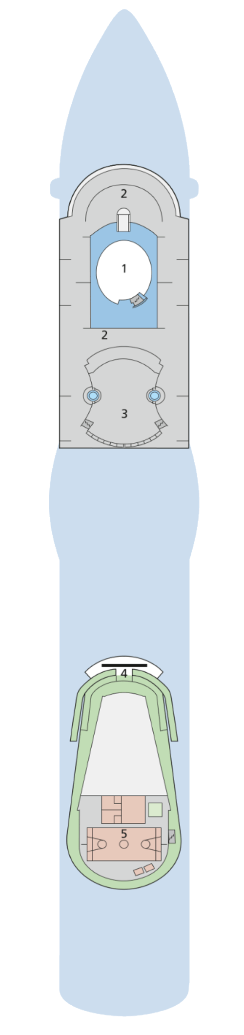 AIDAluna - Deck 14 - Deckplan mit Kabinen