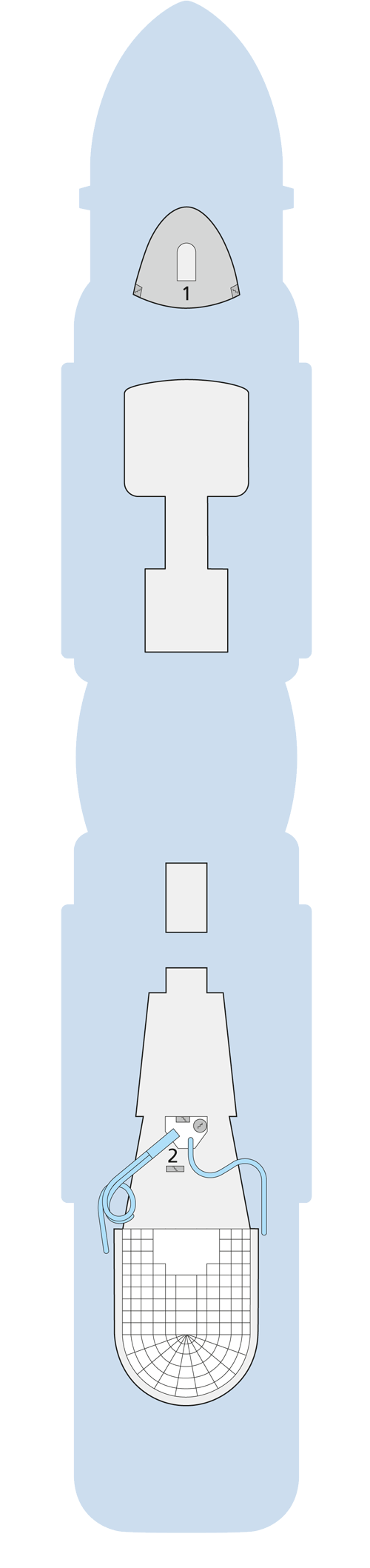 AIDAnova - Deck 19 - Deckplan mit Kabinen