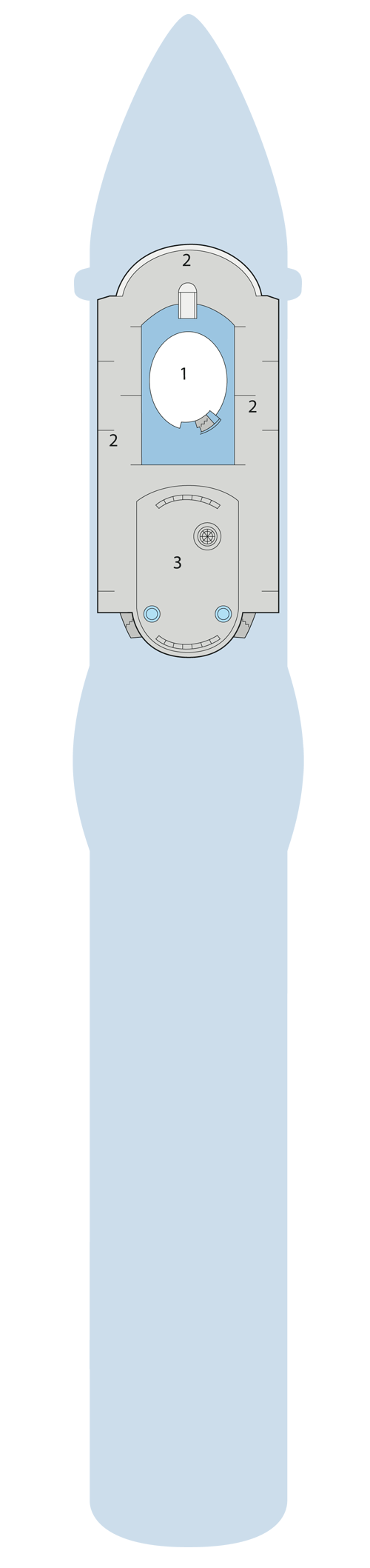 AIDAsol - Deck 15 - Deckplan mit Kabinen