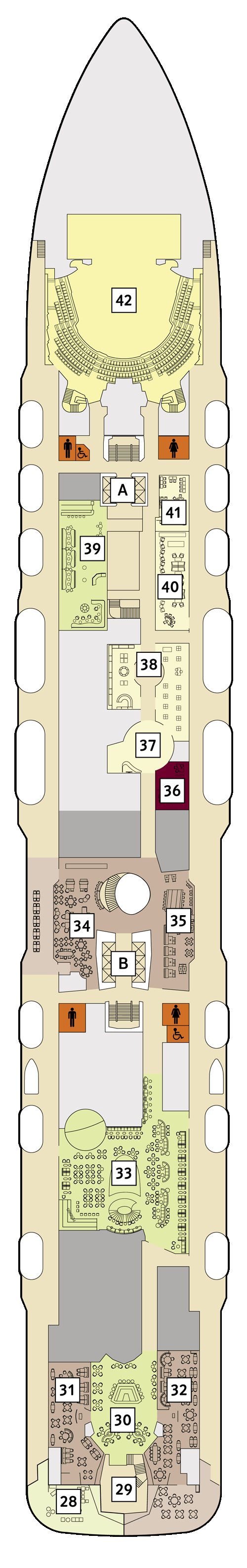 Mein Schiff 3 - Deck 5 - Deckplan mit Kabinen