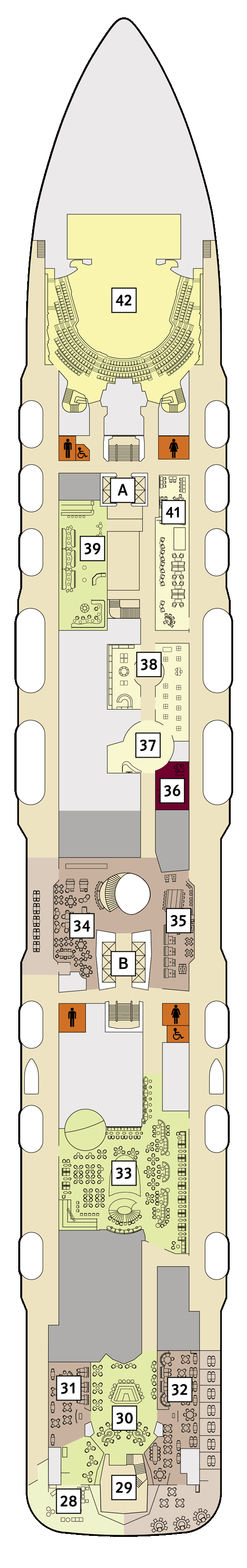 Mein Schiff 4 - Deck 5 - Deckplan mit Kabinen