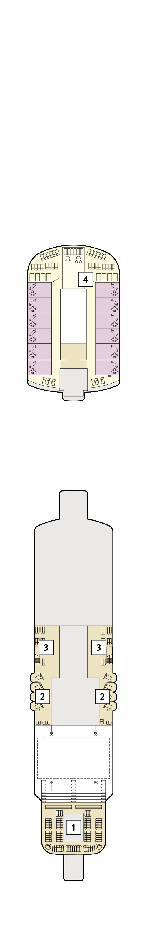 Mein Schiff 5 - Deck 15 - Deckplan mit Kabinen