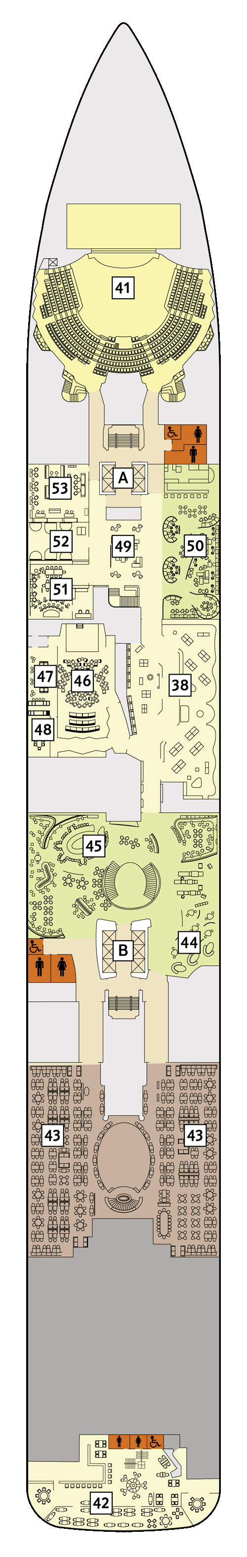 Mein Schiff 5 - Deck 4 - Deckplan mit Kabinen