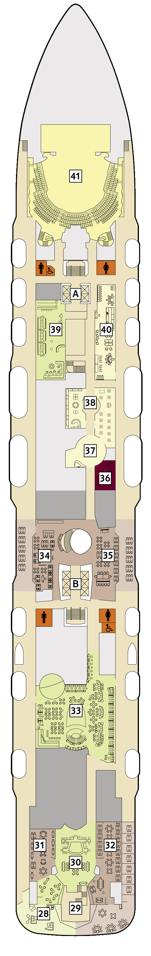 Mein Schiff 5 - Deck 5 - Deckplan mit Kabinen