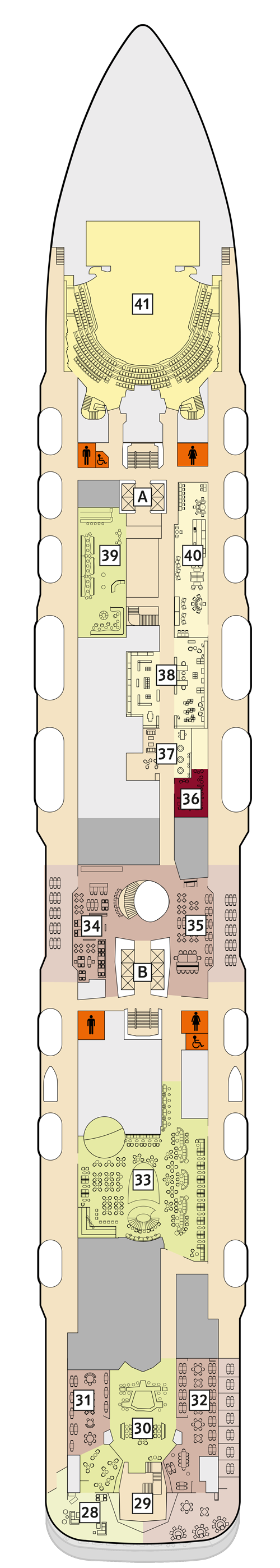 Mein Schiff 6 - Deck 5 - Deckplan mit Kabinen