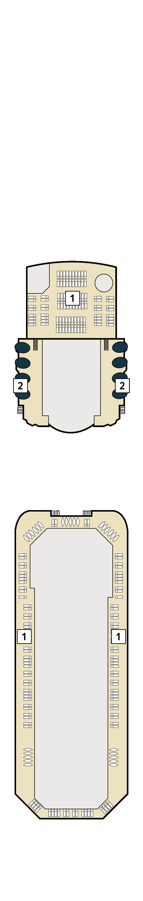 Mein Schiff Herz - Deck 14 - Deckplan mit Kabinen