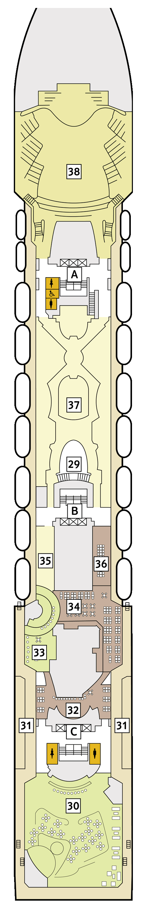 Mein Schiff Herz - Deck 7 - Deckplan mit Kabinen